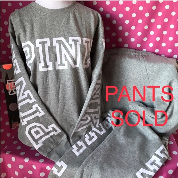 ⚡️CYBER SALE!⚡️🆕NWT PINK gray campus crew - Picture 3 of 3